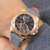 Bulova Watch 98A228 Gent Stainless Steel Silicone 20 ATM Mineral Glass