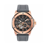 Bulova Watch 98A228 Gent Stainless Steel Silicone 20 ATM Mineral Glass