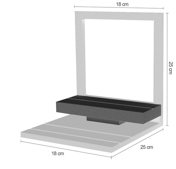 8 WATCHES DISPLAY 2 LEVELS 18 x 25 + PHOTO 18 x 25 - Made in Italy-0