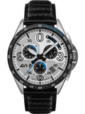 AVI-8 Watch AV-4077-01 Gent Quartz 5 ATM Mineral Glass 46 mm Official Box