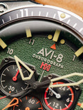 AVI-8 Watch AV-4100-01 Gent Quartz 5 ATM Mineral Glass 46 mm