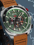 AVI-8 Watch AV-4100-01 Gent Quartz 5 ATM Mineral Glass 46 mm