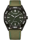 Citizen Watch BM7635-01X Gent Quartz 10 ATM Mineral Glass Date Official Box