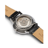 Cauny Watch CPM007 Quartz Analog Stainless Steel Case Leather Strap