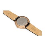 Cauny Watch CSM003 Quartz 40mm Stainless Steel Case Black Dial Leather Strap