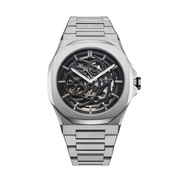 D1 MILANO SKELETON BRACELET Mod. SILVER - Automatic-0