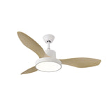 Ceiling Fan with Light Romimex White Natural-0