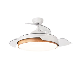 Ceiling Fan with Light Romimex White Natural-0