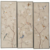 Set of 3 pictures Romimex polystyrene Canvas Birds 123 x 123 x 5 cm-0