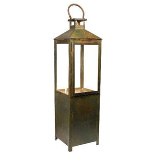 Lantern Romimex Antique Brown Metal 22 x 78 x 22 cm-0