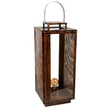 Lantern Romimex Brown Metal 23 x 56 x 23 cm-0