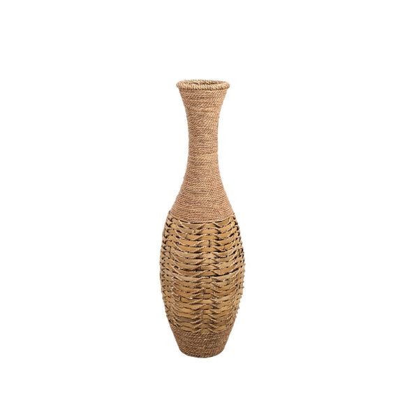 Floor vase Alexandra House Living Brown PVC Natural Fibre 30 x 96 x 30 cm-0