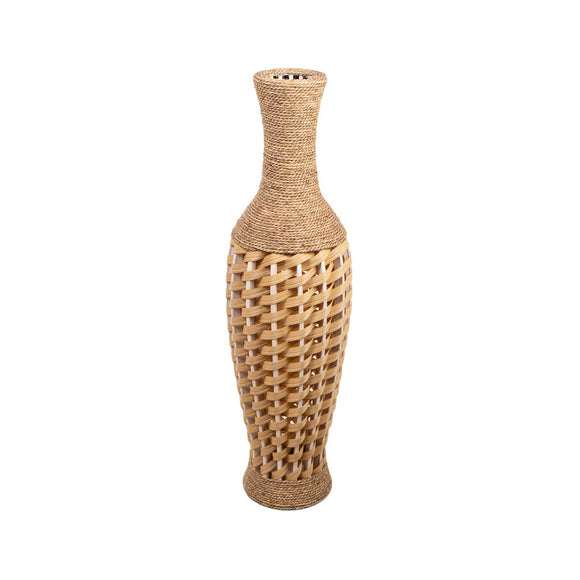 Floor vase Alexandra House Living Brown PVC Natural Fibre 29 x 100 x 29 cm-0