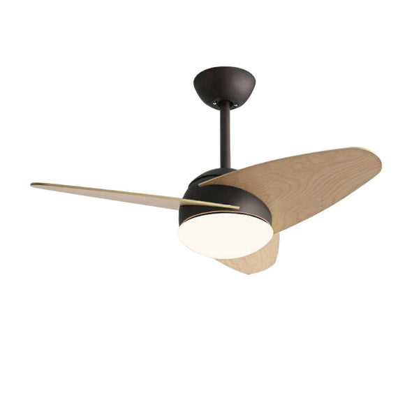 Ceiling Fan with Light Romimex Black Natural-0