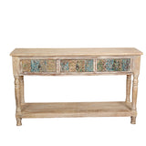 Console Romimex Multicolour Light brown Mango wood 130 x 76 x 35 cm-0