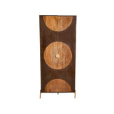 Cupboard Romimex Brown Metal Mango wood 75 x 180 x 45 cm-0