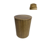 Side table Romimex Natural Acacia MDF Wood 41 x 53 x 41 cm-2