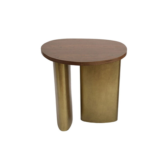 Side table Romimex Natural Metal MDF Wood 60 x 60 x 48 cm-0