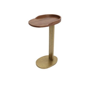 Side table Romimex Natural Metal MDF Wood 38 x 41 x 27 cm-0