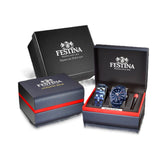 FESTINA Men's Watch F20643_1 Chronograph 10 ATM 47 mm SS IP Blue + Extra Strap