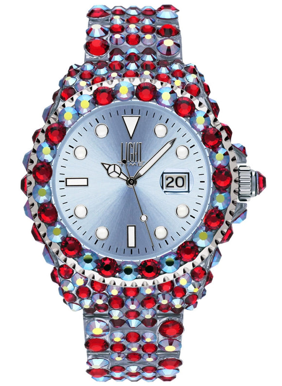 LIGHT TIME Mod. MEDITERRANEO - Full Strass / Light Blue-0