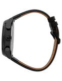 Sector Watch R3271602008 Gent Quartz 10 ATM Mineral Glass 48 Mm SS IP Black Leather Strap