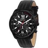 Sector Watch R3271602008 Gent Quartz 10 ATM Mineral Glass 48 Mm SS IP Black Leather Strap