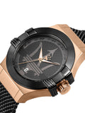 Maserati Watch R8853108010 Gent Quartz 40mm SS PVD Rose Gold Mesh
