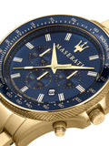Maserati Wristwatch R8873640008 Quartz 44 Mm SS Gold Plated Chronograph 10 ATM