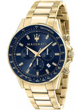 Maserati Wristwatch R8873640008 Quartz 44 Mm SS Gold Plated Chronograph 10 ATM