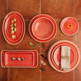 Serving Platter Ariane Terra Rectangular Ceramic Red (36 x 16,5 cm) (6 Units)-3