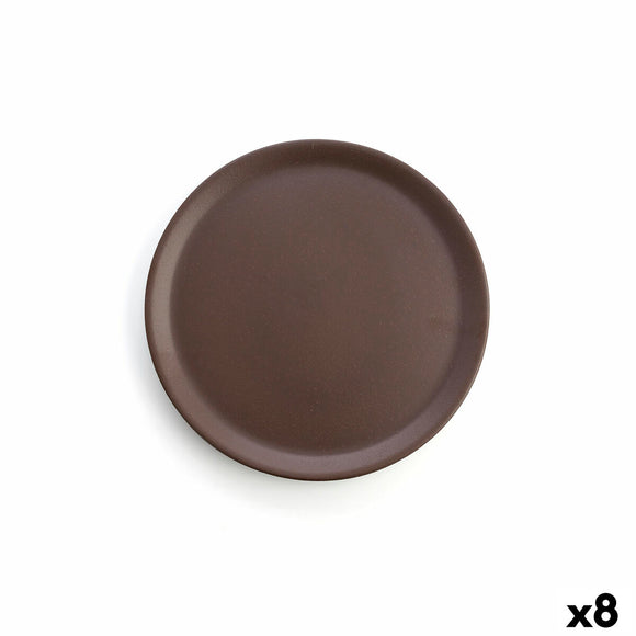 Flat Plate Anaflor Barro Anaflor Brown Baked clay Ø 31 cm Meat (8 Units)-0