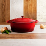 Casserole with lid Bidasoa Fierro Red 4,3 L 30 x 23 cm (2 Units)-5