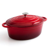 Casserole with lid Bidasoa Fierro Red 4,3 L 30 x 23 cm (2 Units)-1