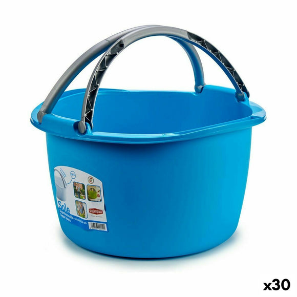 Laundry Basket Stefanplast PR154O PR154O Blue White Brown Green Plastic 16 L 39 x 22 x 39 cm With handles (30 Units)-0