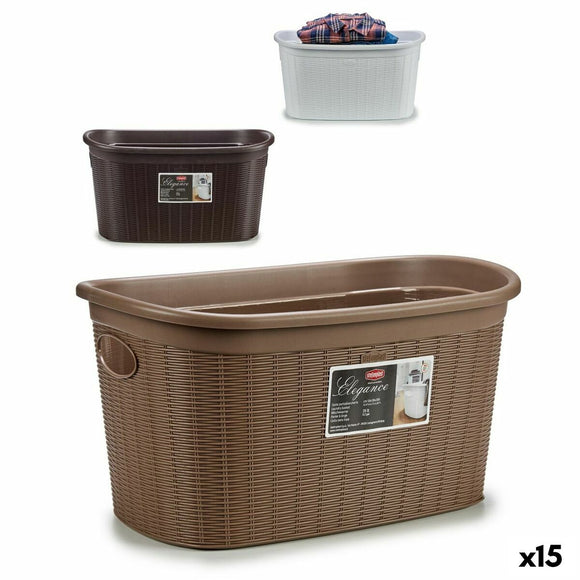 Laundry Basket Stefanplast Elegance Plastic 35 L 37 x 26 x 57,5 cm (15 Units)-0