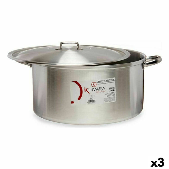 Casserole with lid Kinvara Silver 53 x 24 x 43 cm (3 Units)-0