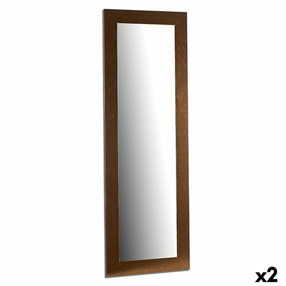 Wall mirror Golden Wood Glass 52,7 x 154,5 x 1,7 cm (2 Units)-0