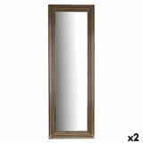 Wall mirror Stripes Golden Wood Glass 53 x 154,3 x 3 cm (2 Units)-0