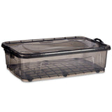 Storage Box with Wheels Kipit Anthracite Plastic 40 L 46,5 x 20 x 72,5 cm (6 Units)-2