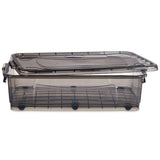 Storage Box with Wheels Kipit Anthracite Plastic 40 L 46,5 x 20 x 72,5 cm (6 Units)-1