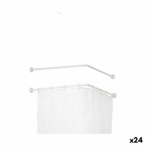 Curtain Bar For shower White Aluminium 80 cm (24 Units)-0