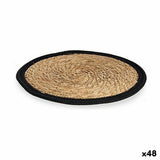 Table Mat Natural Black 35 x 1 x 35 cm (48 Units)-0