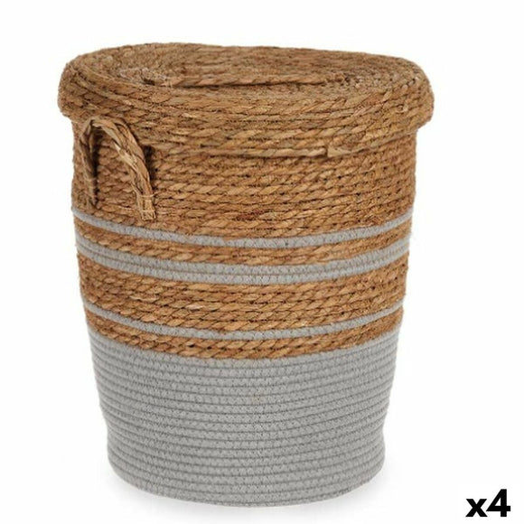 Basket Gift Decor YY21620J03S1 YY21620J03S1 Brown Grey Marine algae (4 Units)-0
