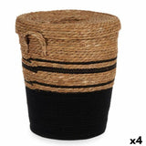 Basket Gift Decor YY21620J03S3 YY21620J03S3 Brown Black Marine algae (4 Units)-0