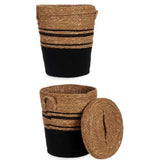 Basket Gift Decor YY21620J03S3 YY21620J03S3 Brown Black Marine algae (4 Units)-1