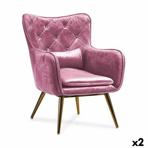 Armchair Pink 68 x 92 x 70 cm (2 Units)-0