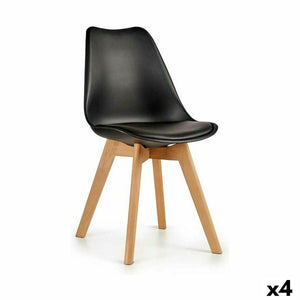 Dining Chair Brown Black 42 x 80 x 50 cm (4 Units)-0