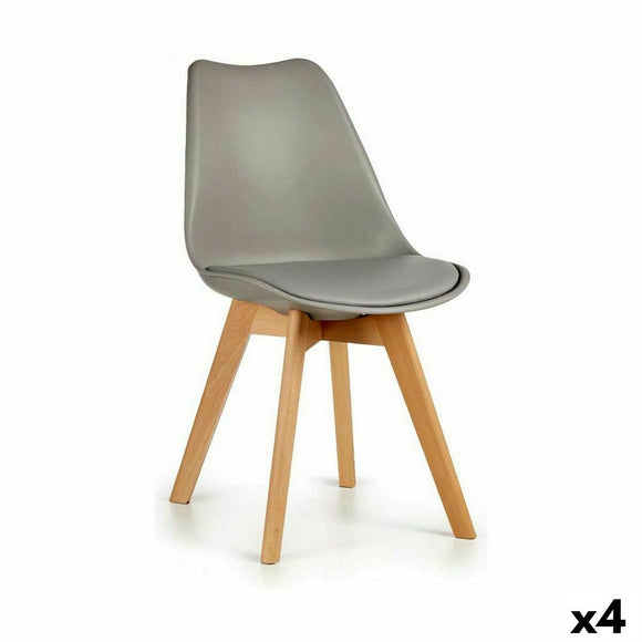 Dining Chair Brown Grey 42 x 80 x 50 cm (4 Units)-0