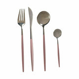 Cutlery Set Pink Silver Stainless steel (12 Units)-1